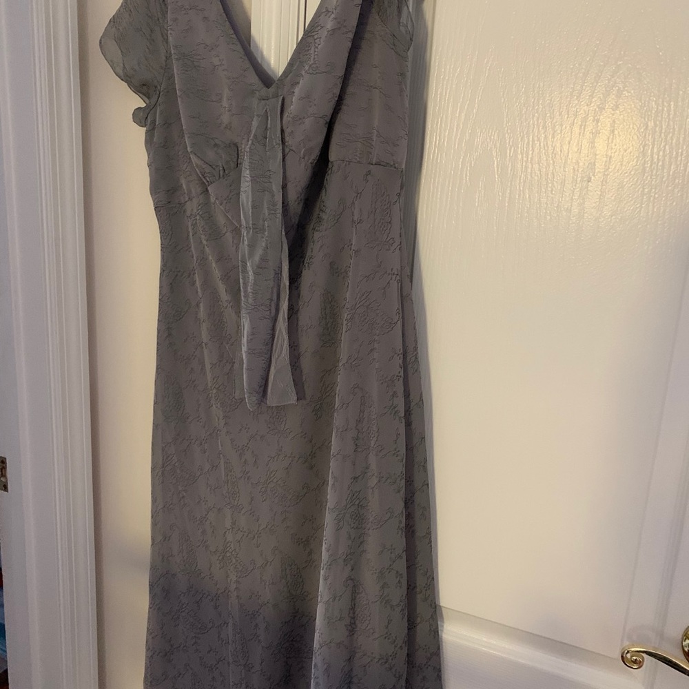 Silver gray evening or party dress